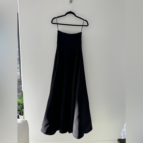 HELSI Grace Sweetheart Strapless Crystal Bow Black Midi Dress M - Picture 9 of 12